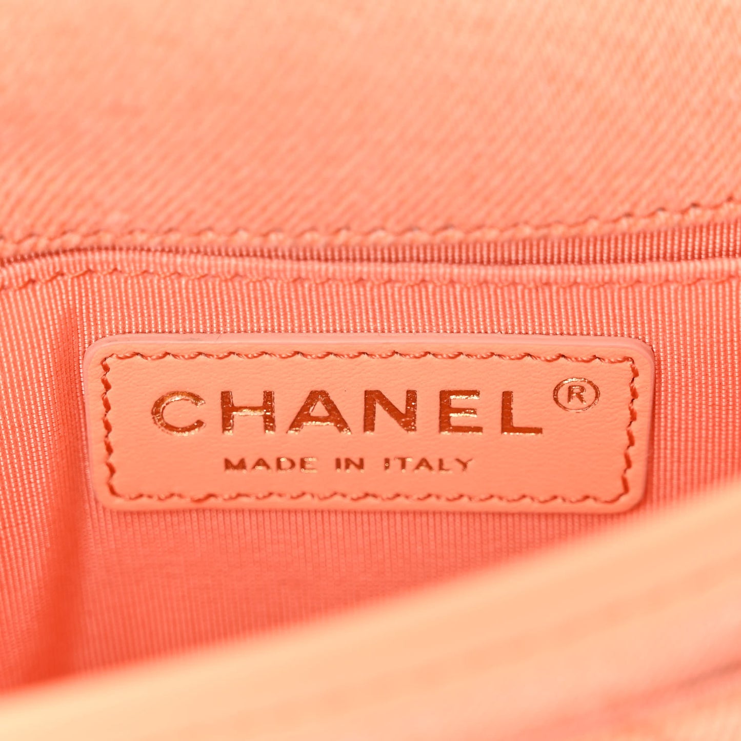 Denim Quilted Mini Messenger Flap Orange
