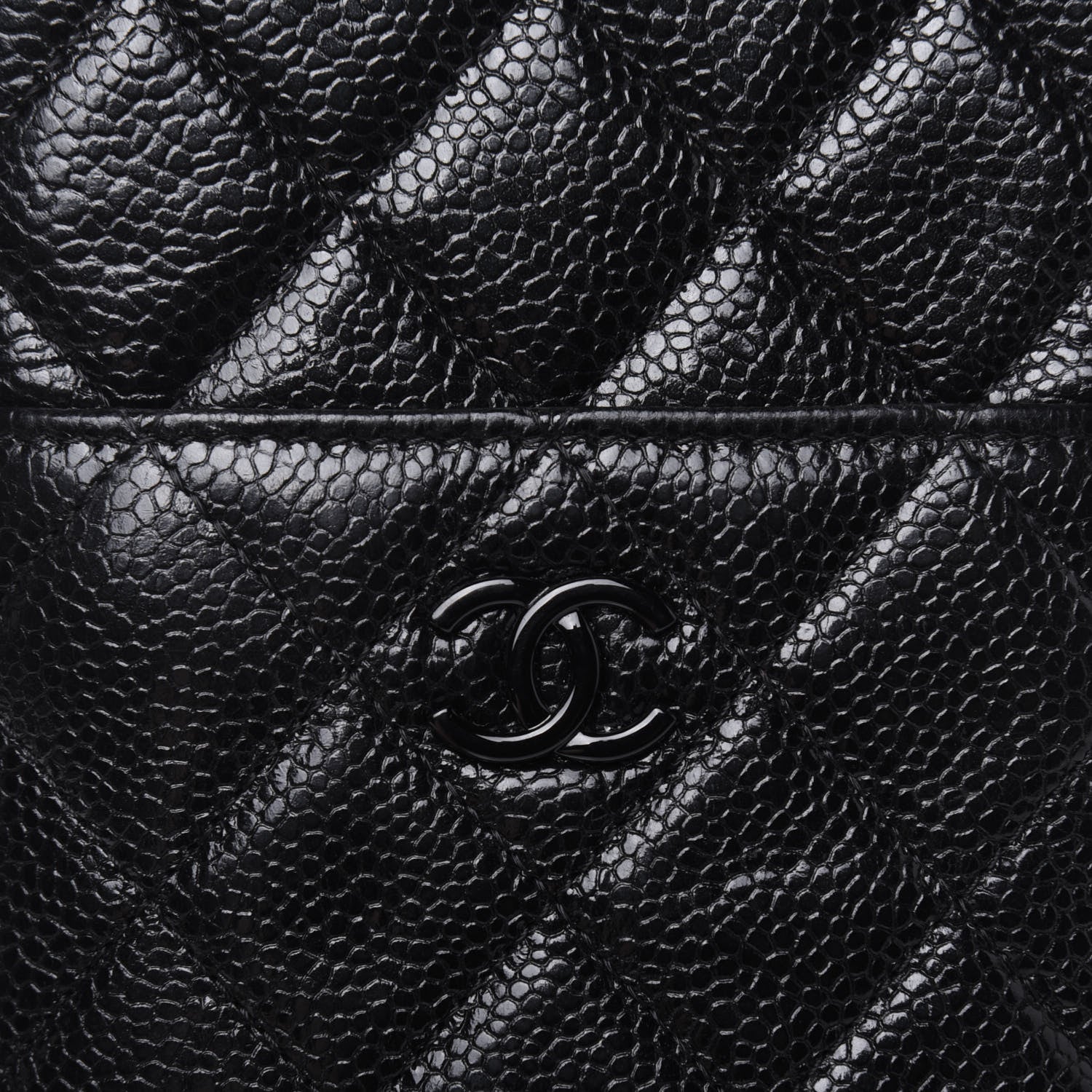 Chanel Caviar Quilted Classic Flat Wallet Pouch So Black 12 of 15