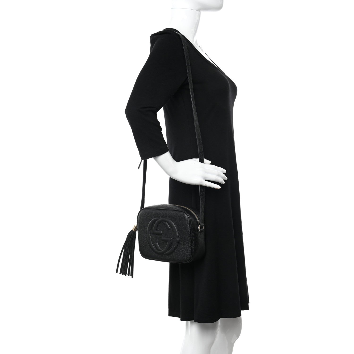 Gucci Pebbled Calfskin Small Soho Disco Bag Black 2 of 10