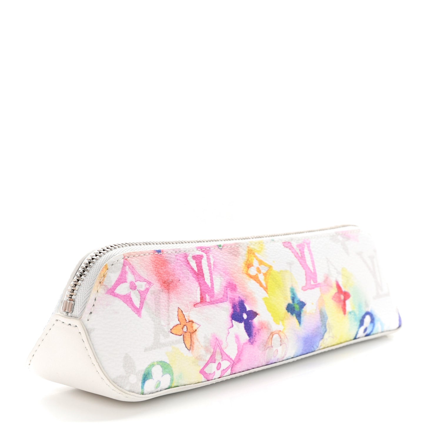Monogram Watercolor Elizabeth Pencil Pouch Multicolor