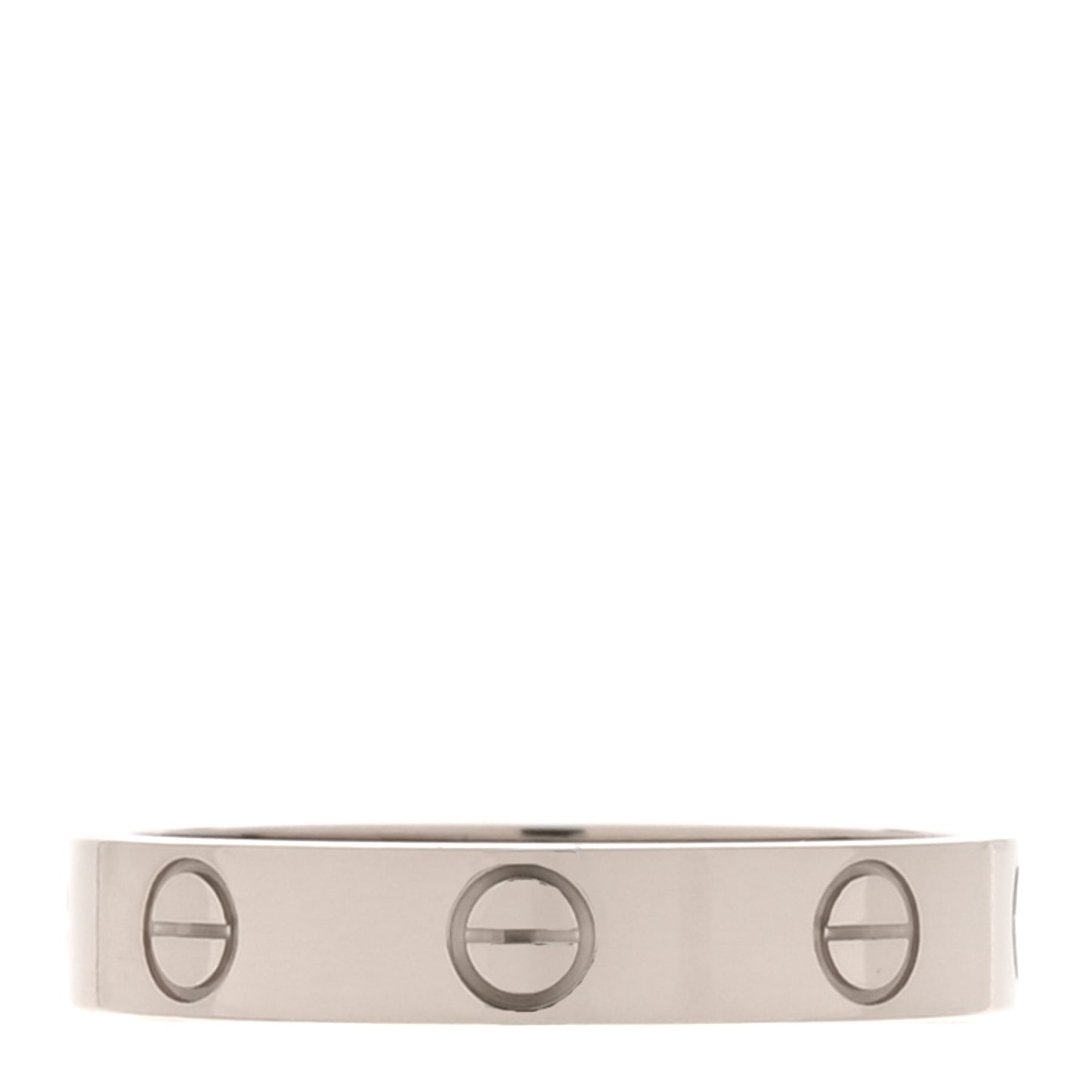18K White Gold 3.5mm LOVE Wedding Band Ring 54 7