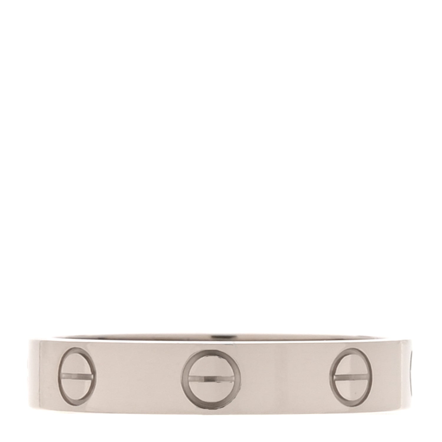Cartier 18K White Gold 3.5mm LOVE Wedding Band Ring 54 7 1 of 5
