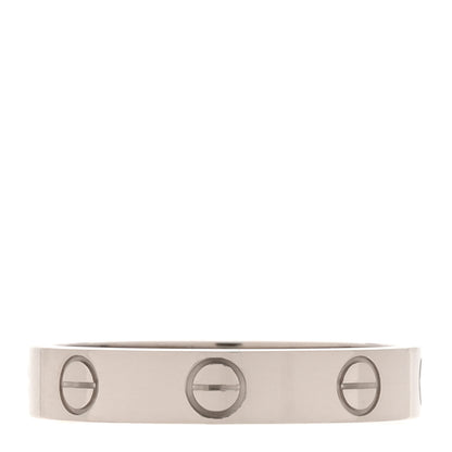 Cartier 18K White Gold 3.5mm LOVE Wedding Band Ring 54 7 1 of 5