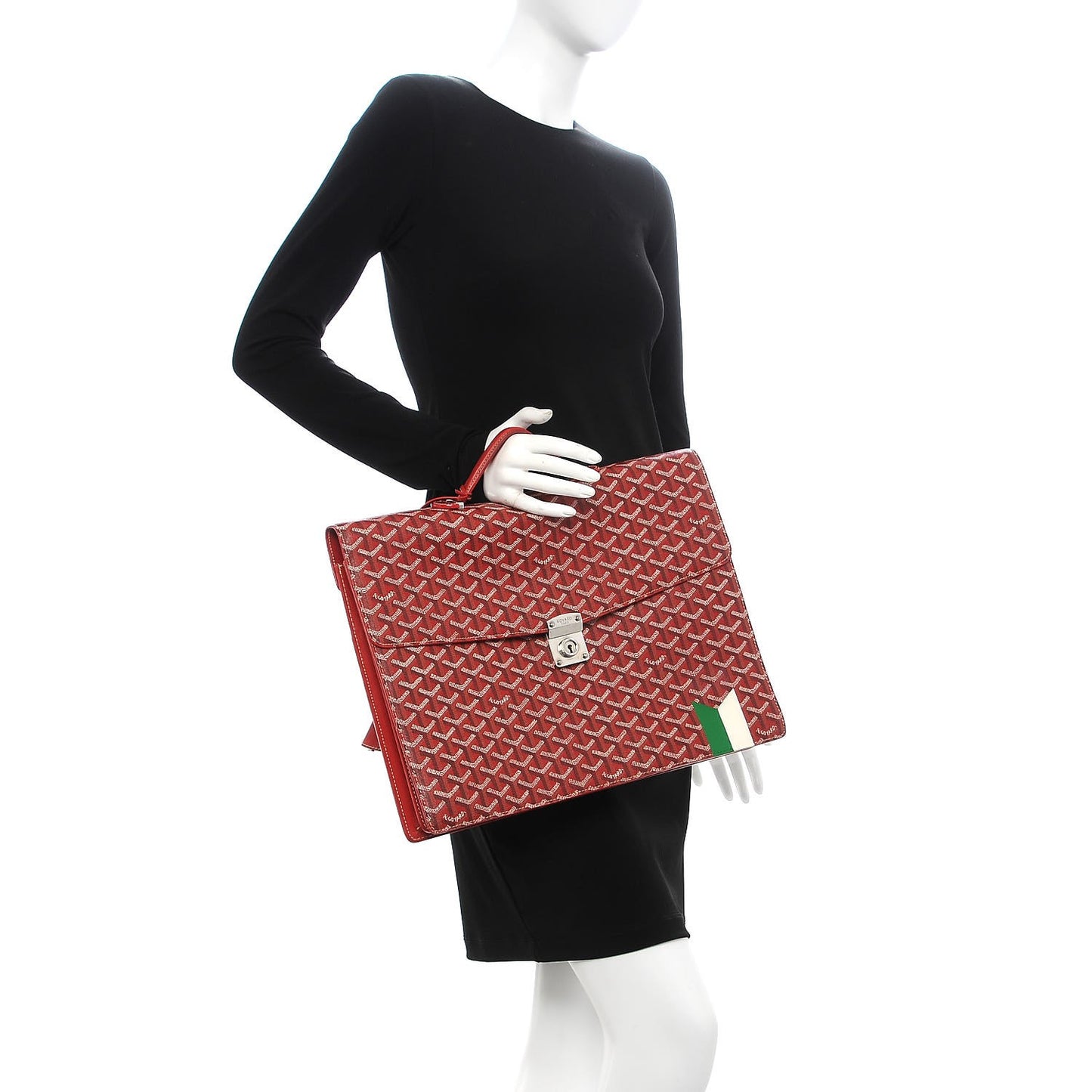Chevron Serviette Chypre Briefcase Red