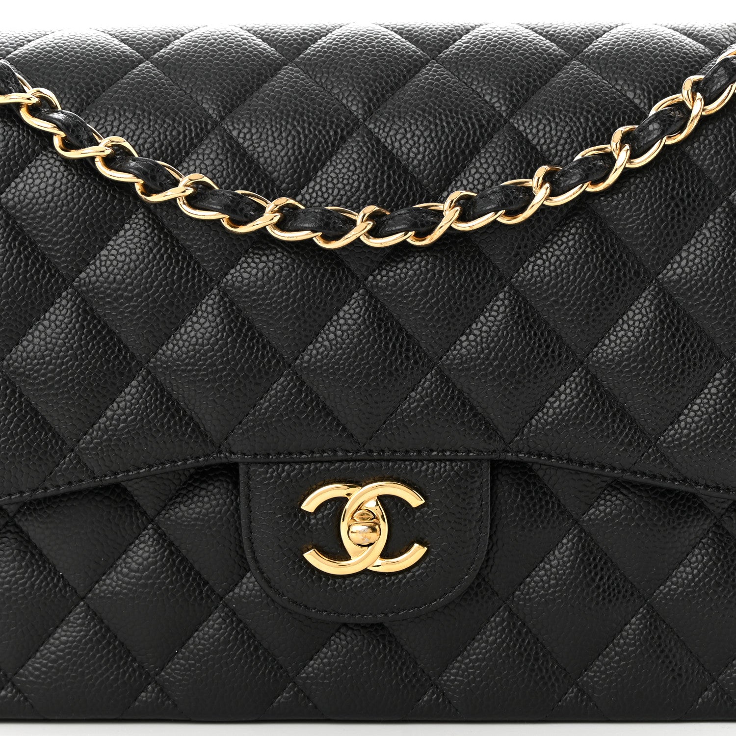 Chanel Caviar Quilted Jumbo Double Flap Black 8 of 12