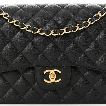 Chanel Caviar Quilted Jumbo Double Flap Black 8 of 12