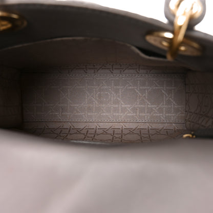 Christian Dior Lambskin Cannage Small My ABCDior Lady Dior Grey 5 of 10
