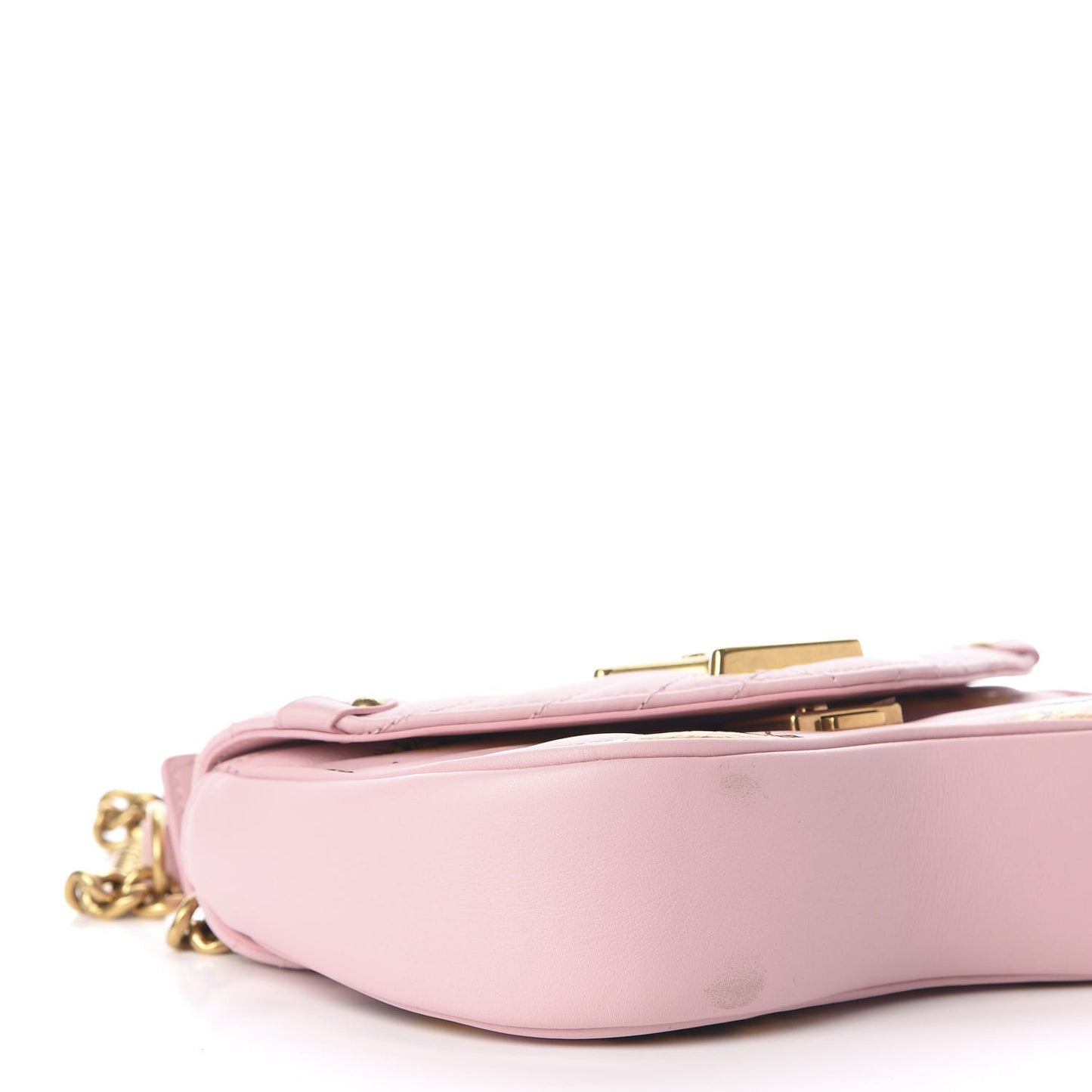 Calfskin Leopard Print New Wave Chain PM Light Pink