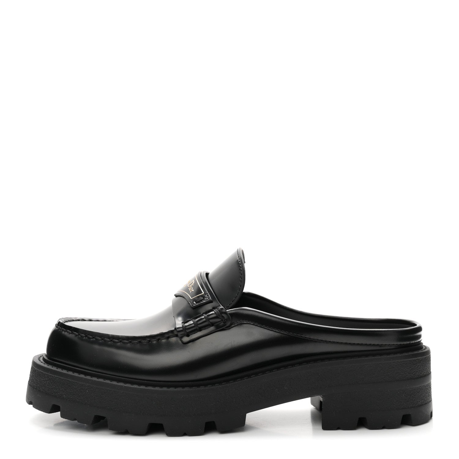 Christian Dior Brushed Calfskin Boy Mules 39.5 Black 1 of 9