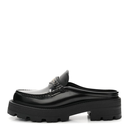Christian Dior Brushed Calfskin Boy Mules 39.5 Black 1 of 9