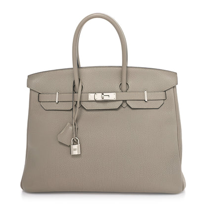 Hermes Togo Birkin 35 Gris Tourterelle 1 of 11
