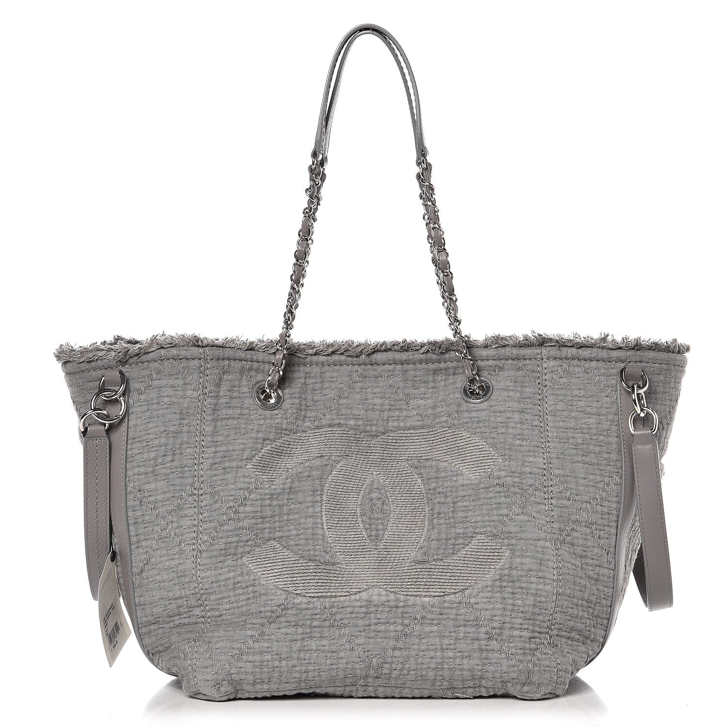 Chanel Canvas Small Double Face Tote Gray 1 of 8