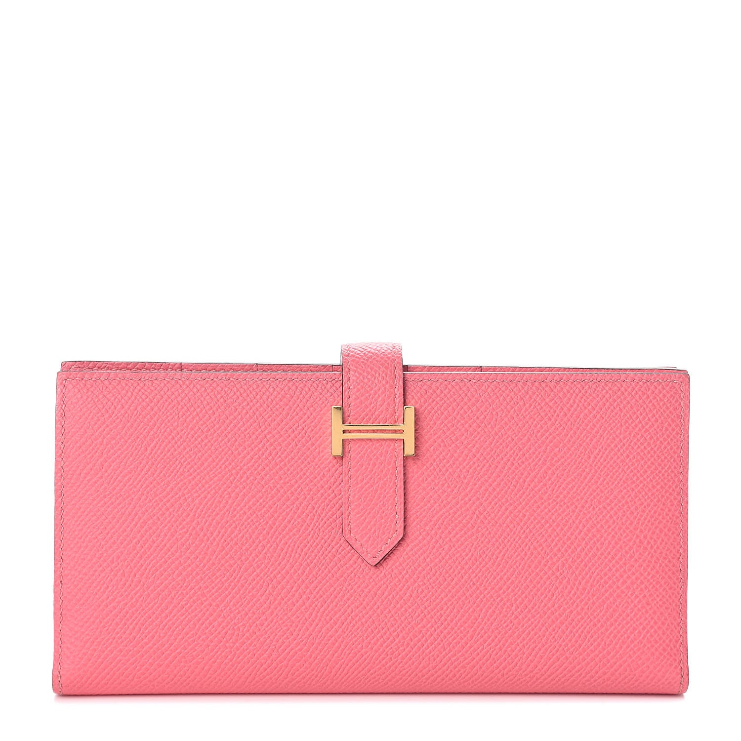 Hermes Epsom Bearn Gusset Wallet Rose Azalee 1 of 7