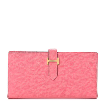 Hermes Epsom Bearn Gusset Wallet Rose Azalee 1 of 7