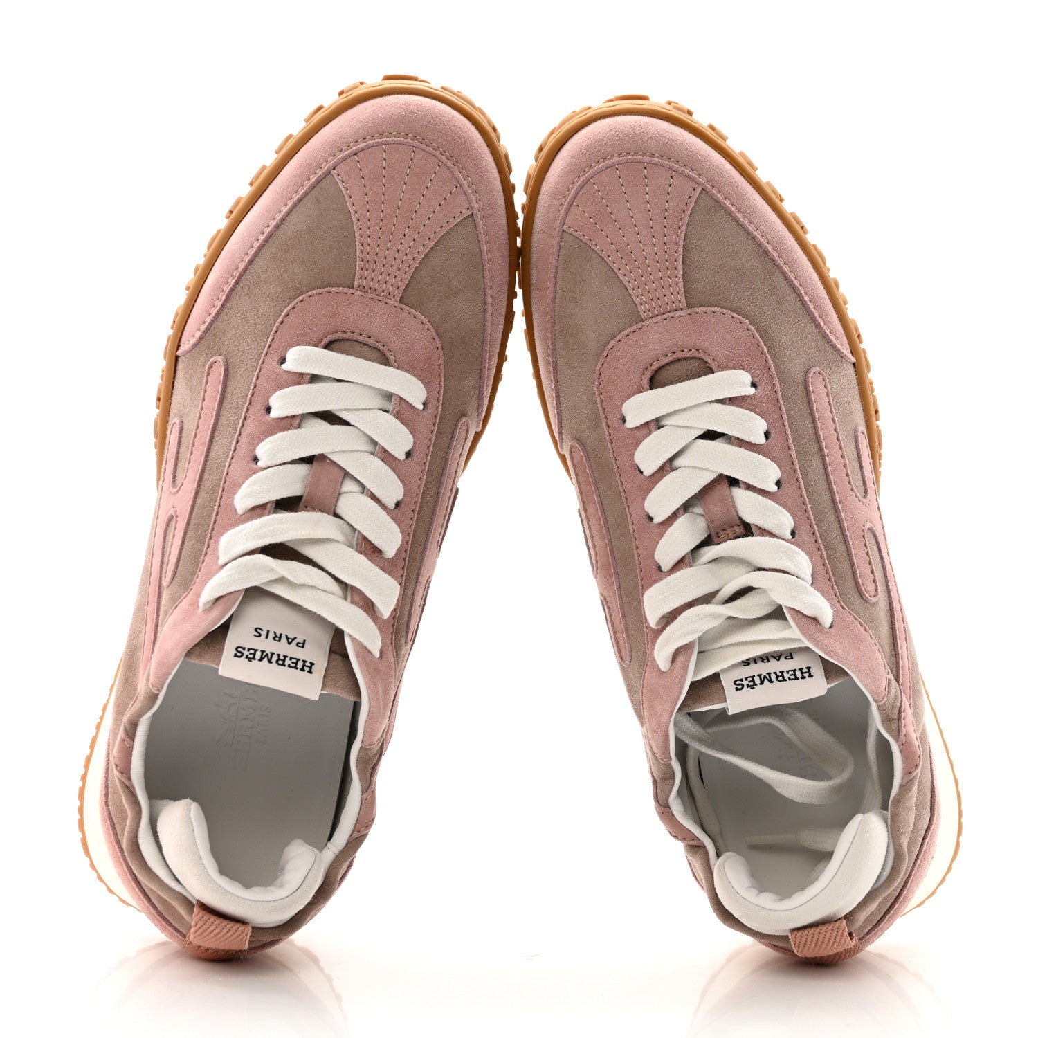 Hermes Suede Goatskin Jet Sneakers 37 Rose Cancan Rose Aquarelle 2 of 9
