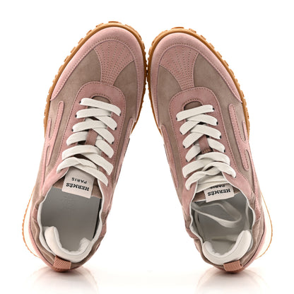 Hermes Suede Goatskin Jet Sneakers 37 Rose Cancan Rose Aquarelle 2 of 9