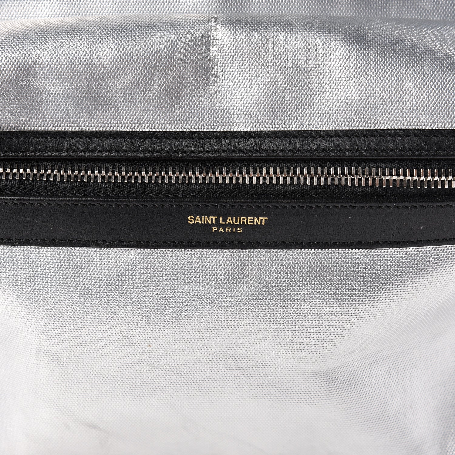 Saint Laurent Nylon Metallic Hunting Backpack Silver 7 of 17