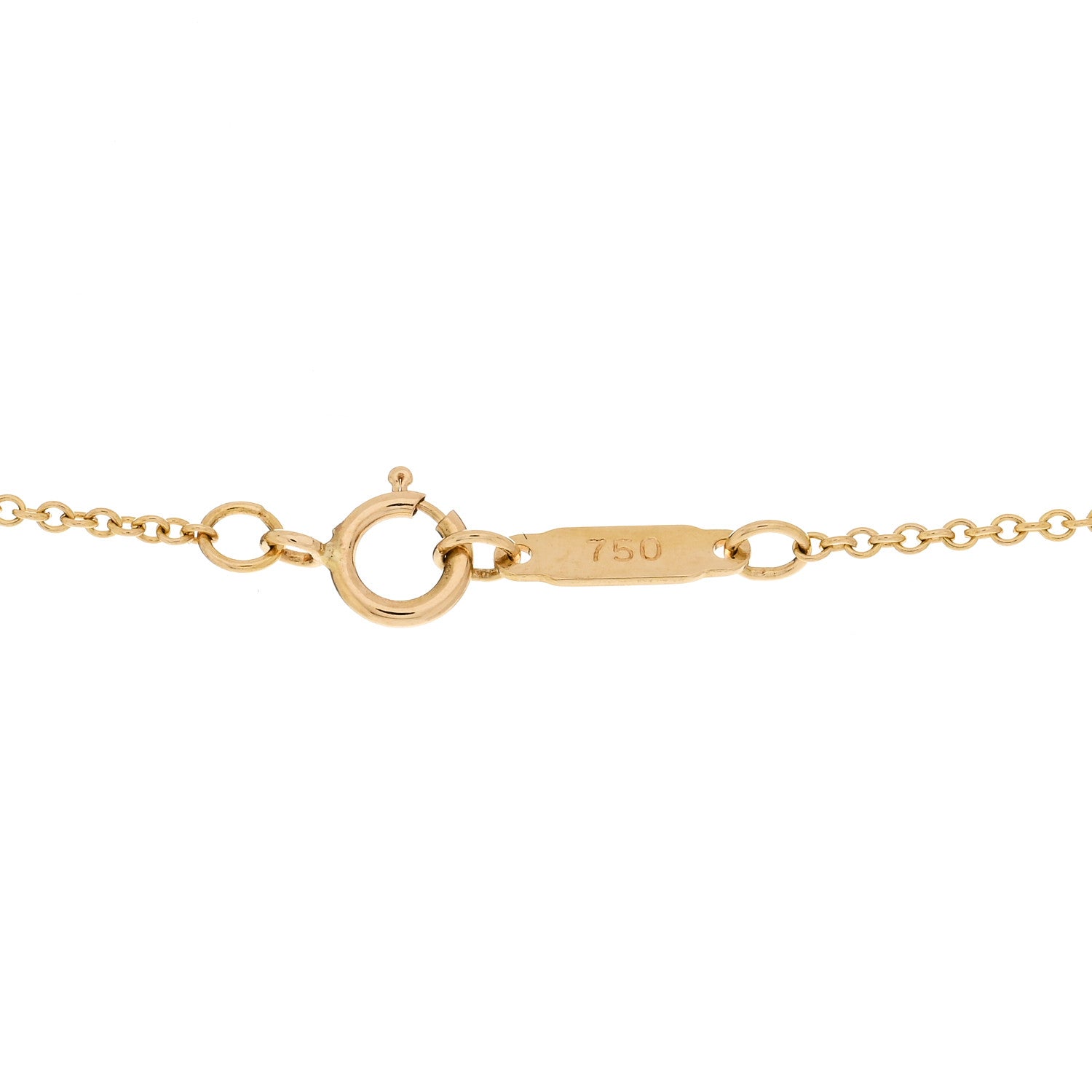 Tiffany 18K Yellow Gold Cross Stitch Pendant Necklace 5 of 5