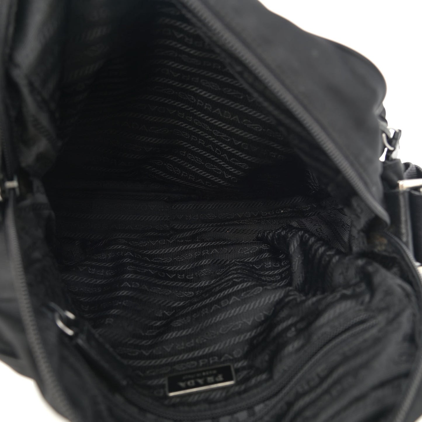 Tessuto Nylon Crossbody Bag Black