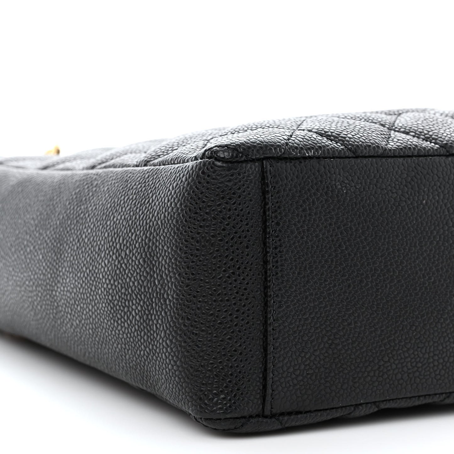 Caviar Quilted Petit Shopping Tote PST Black