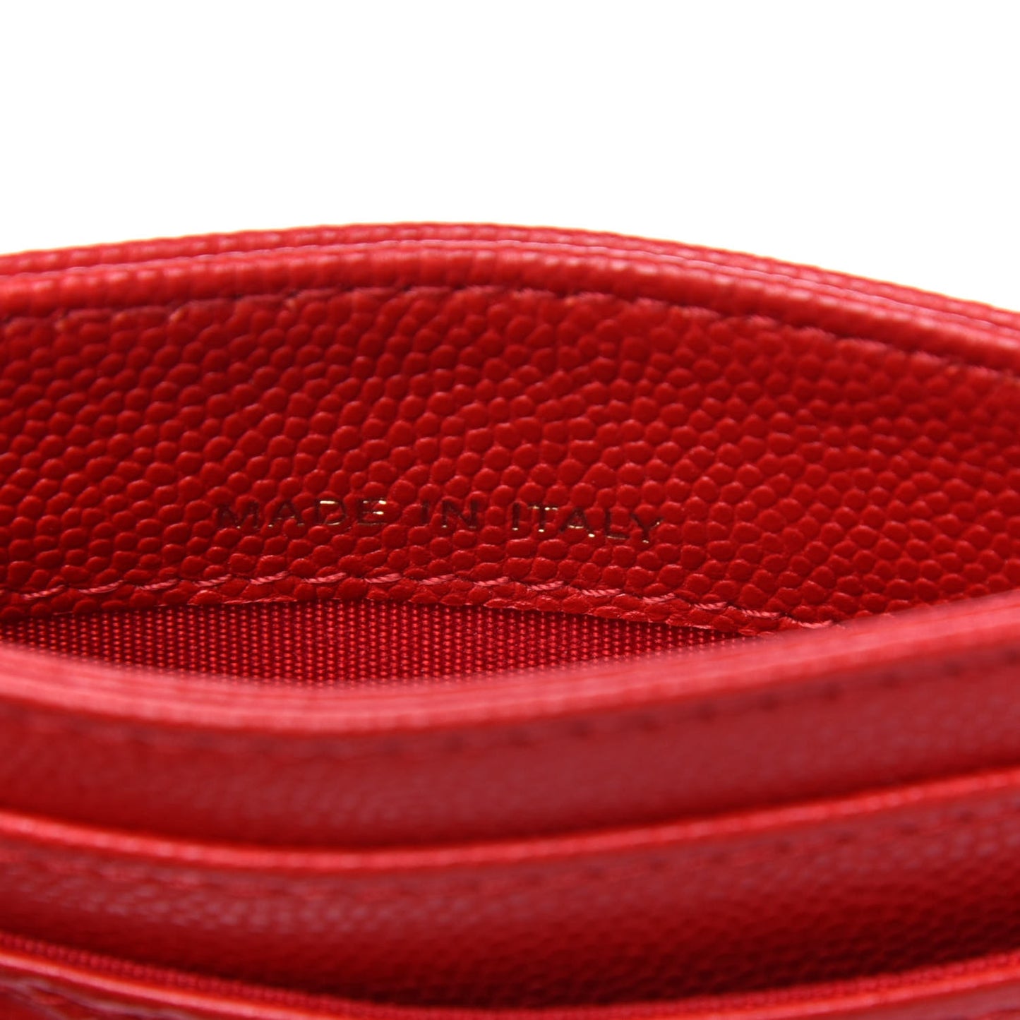 Caviar Camellia Embossed Card Holder Red