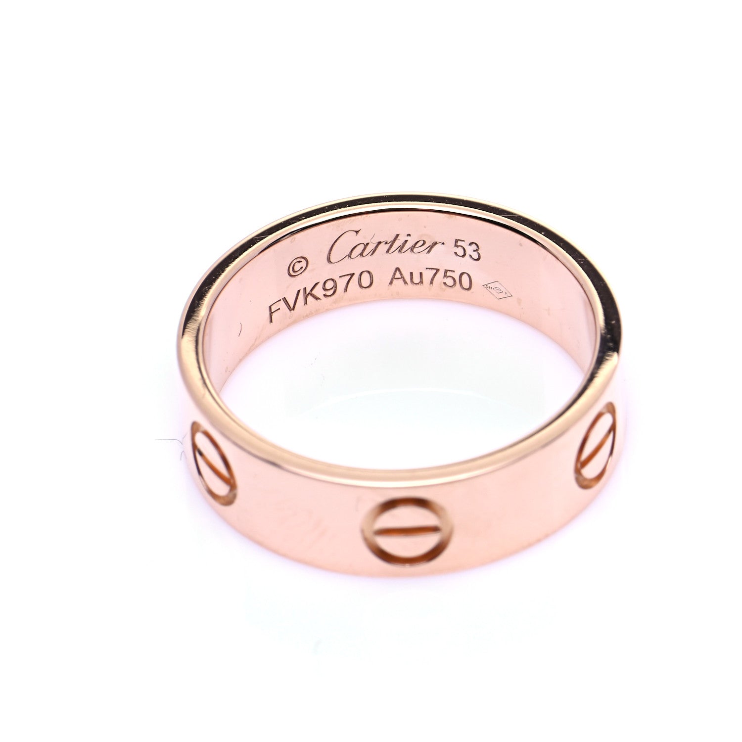 Cartier 18K Pink Gold 5.5mm LOVE Ring 53 6.25 5 of 5