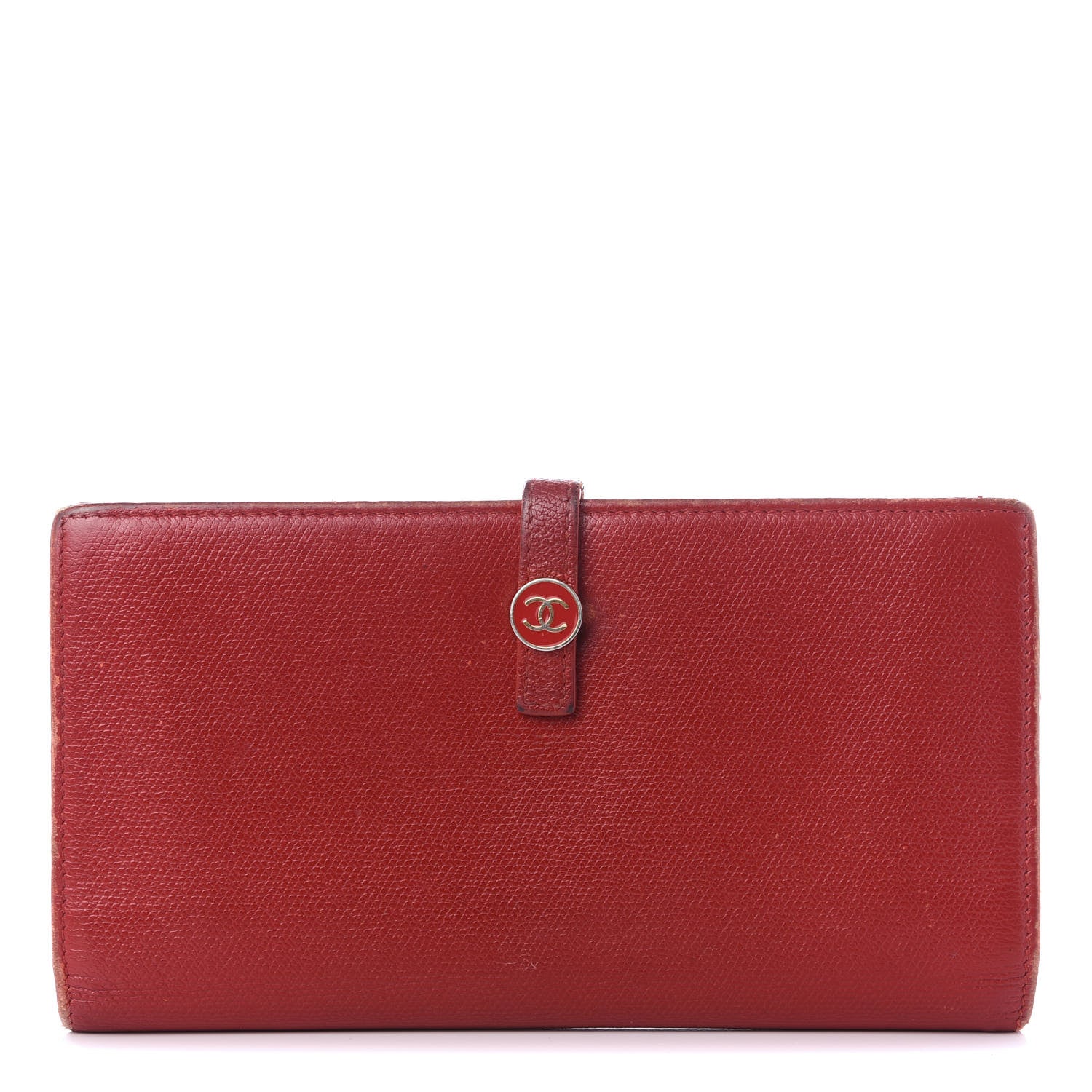 Chanel Grained Calfskin CC Long Wallet Red 1 of 15