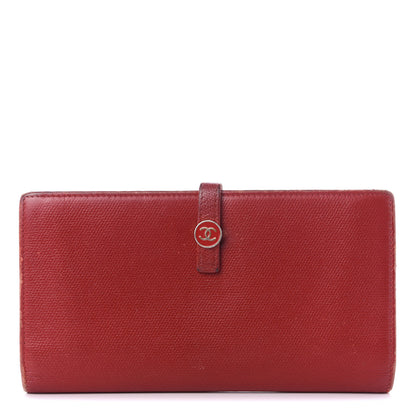 Chanel Grained Calfskin CC Long Wallet Red 1 of 15