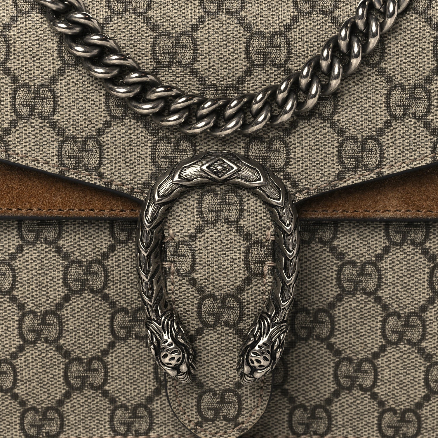 Gucci GG Supreme Monogram Mini Dionysus Shoulder Bag Taupe 8 of 10