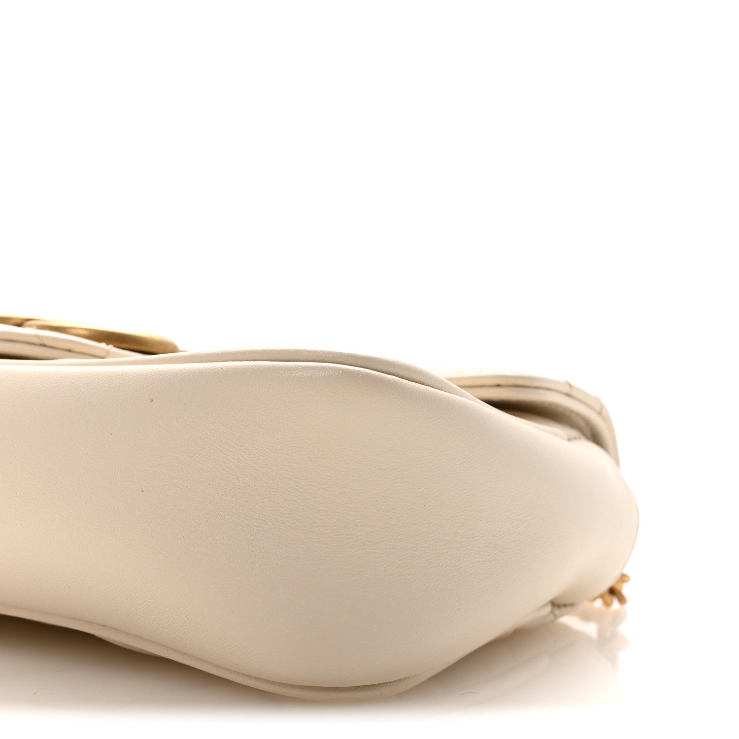 Gucci Calfskin Matelasse Super Mini GG Marmont Shoulder Bag White 10 of 10