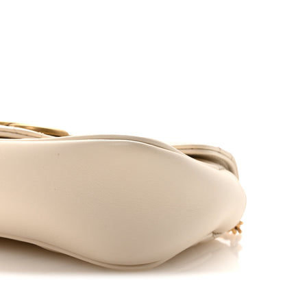Gucci Calfskin Matelasse Super Mini GG Marmont Shoulder Bag White 10 of 10
