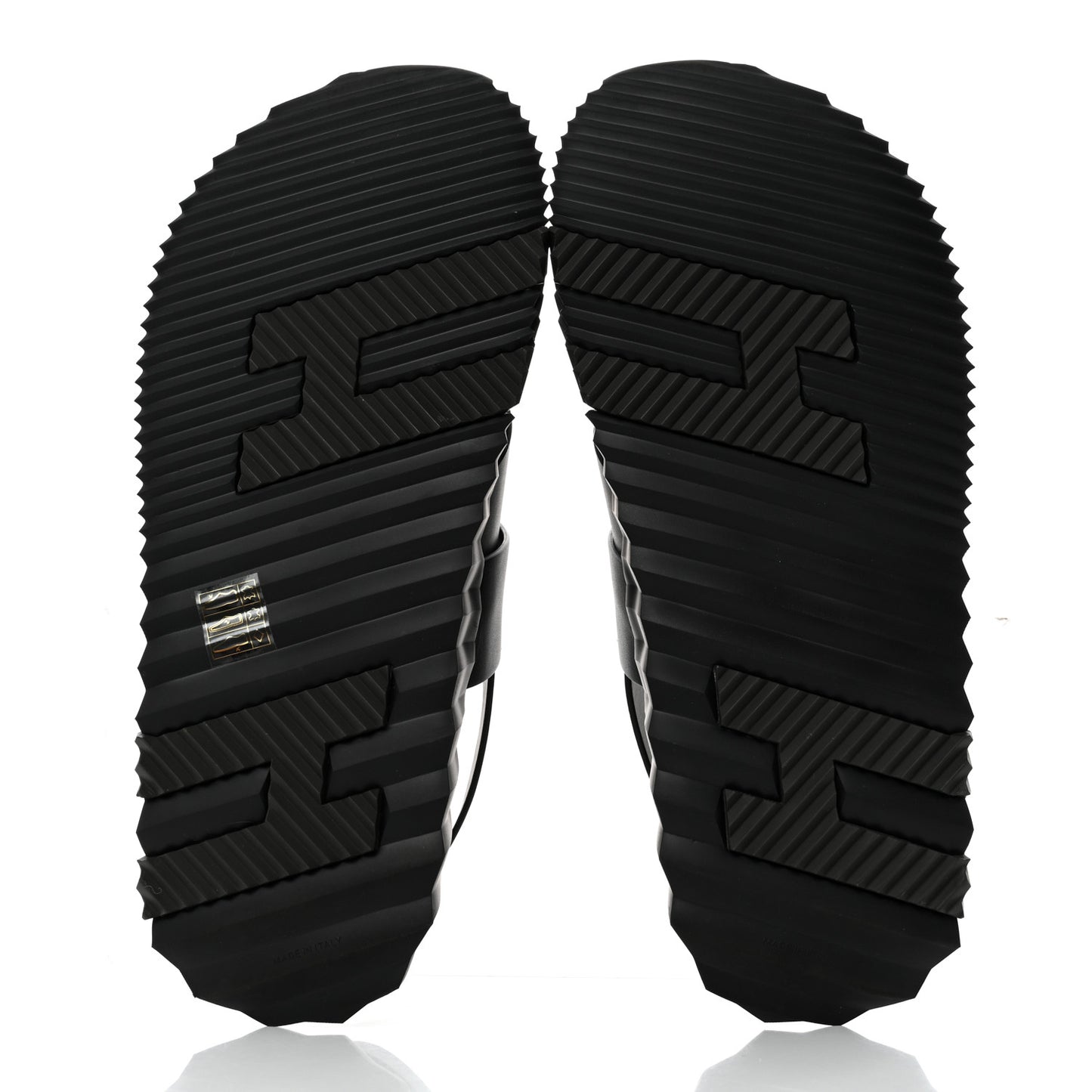 Calfskin Goatskin Mens Electric Sandals 43 Black