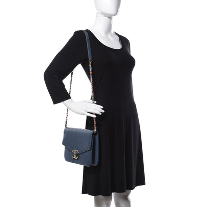 Chanel Grained Calfskin Quilted Cuba Flap Blue 2 of 11
