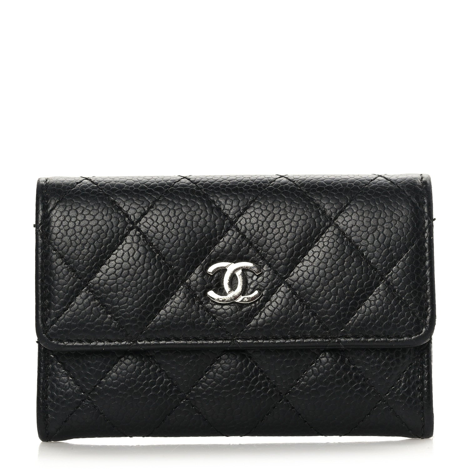 Chanel Caviar Quilted Flap Card Holder Black 1 of 10