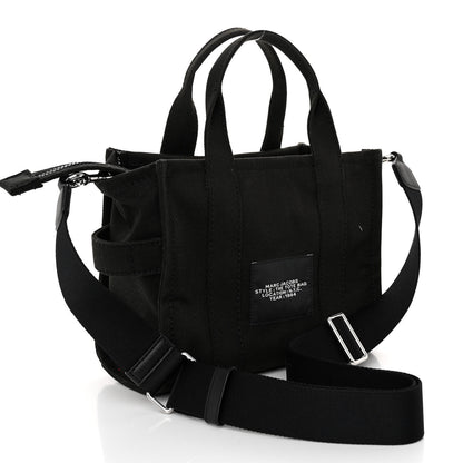 Marc Jacobs Cotton Canvas Small The Traveler Tote Bag Black 3 of 8