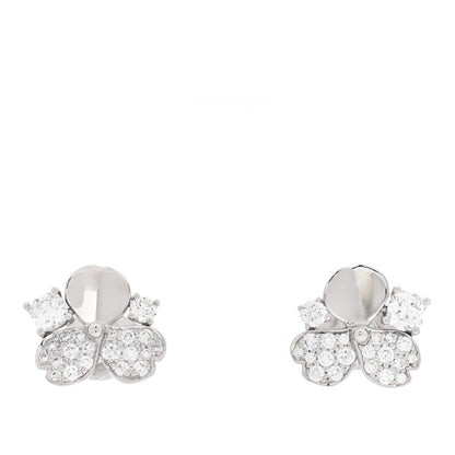Tiffany Platinum Diamond Paper Flowers Cluster Earrings 1 of 5