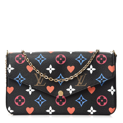 Louis Vuitton Game On Felicie Chain Wallet Black 1 of 11