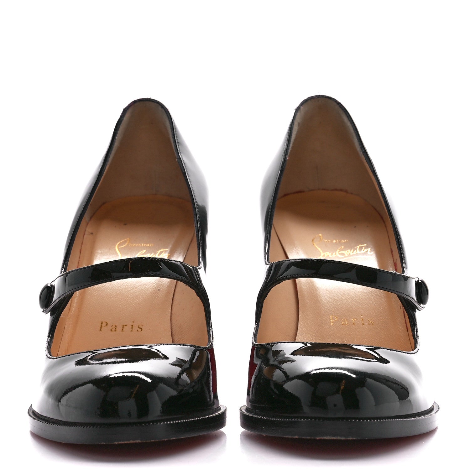 Christian Louboutin Patent Top Street 85 Mary Jane Pumps 37.5 Black 2 of 9