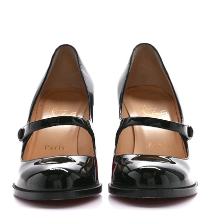 Christian Louboutin Patent Top Street 85 Mary Jane Pumps 37.5 Black 2 of 9