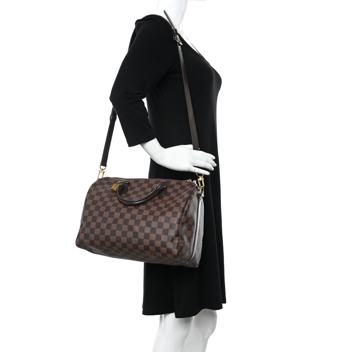 Louis Vuitton Damier Ebene Speedy Bandouliere 30 2 of 11