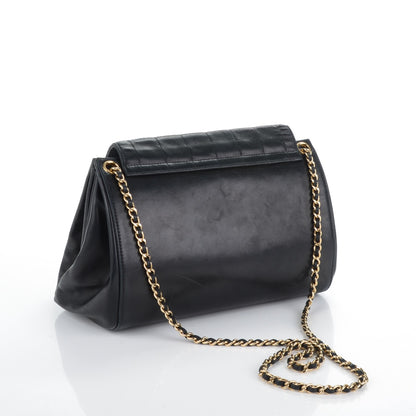 Chanel Lambskin Chocolate Bar Accordion Flap Black 2 of 8