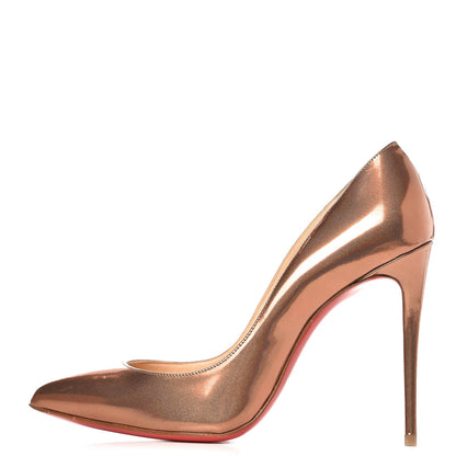 Christian Louboutin Metallic Patent Pigalle Follies 100 Pumps 36.5 Cappuccino 1 of 10