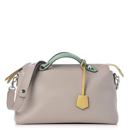 Fendi Vitello Dolce 4 Color Large By The Way Boston Bag Grigio Polvere Multicolor 1 of 7