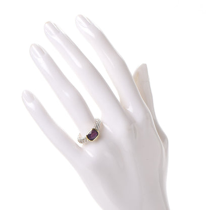 David Yurman Sterling Silver 18K Yellow Gold Amethyst Noblesse Ring 54.4 7 2 of 5