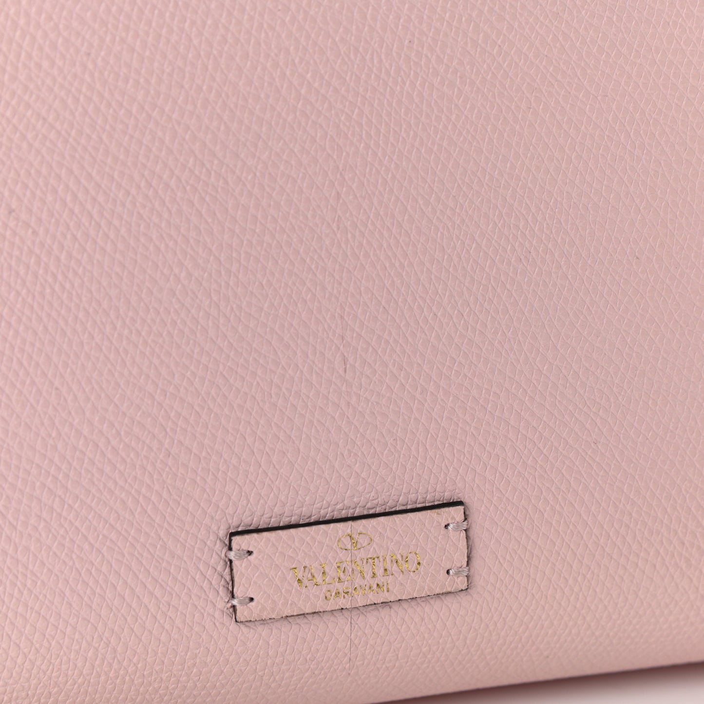 Grainy Calfskin Small VSling Top Handle Bag Rose Quartz