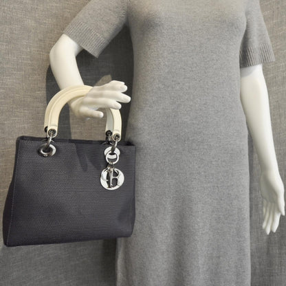 Christian Dior Raffia Straw Woven Lady Dior 3 of 8