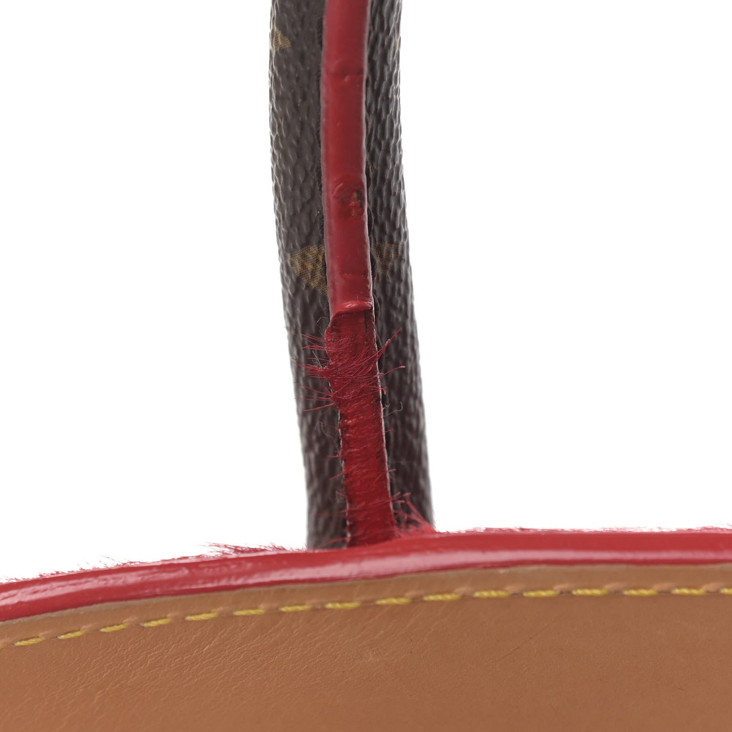 Louis Vuitton Monogram Calf Hair Spikes Iconoclasts Christian Louboutin Tote Red 14 of 16