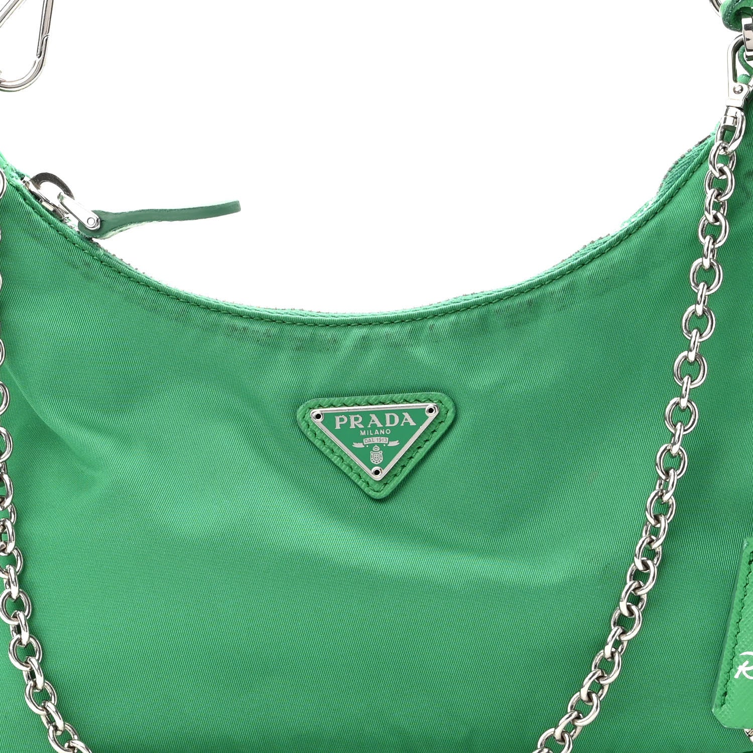 Prada Nylon Re-Edition 2005 Shoulder Bag Menta 6 of 9