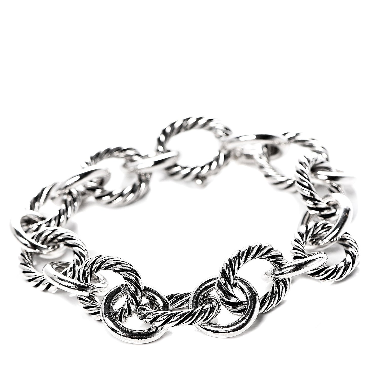 Sterling Silver 12mm Large Oval Link Bracelet