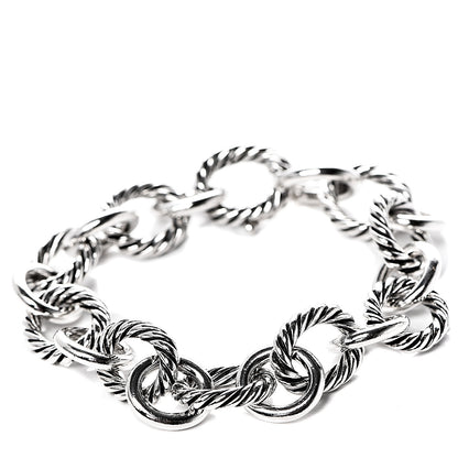 David Yurman Sterling Silver 12mm Large Oval Link Bracelet 1 of 5